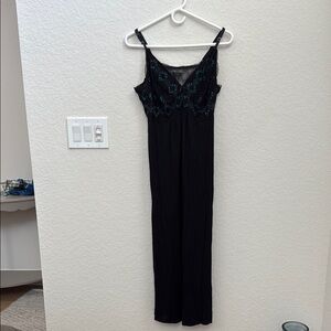Elegant Black Lace Nightgown.